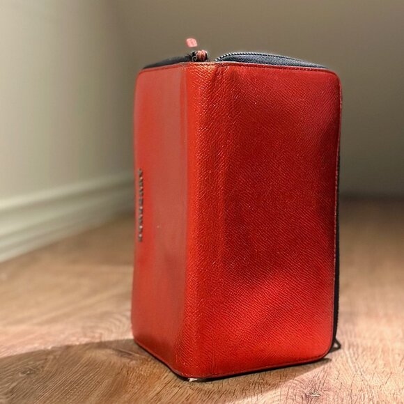 Vintage BURBERRY Metallic red wallet with zip closure Y2K - Picture 15 of 16